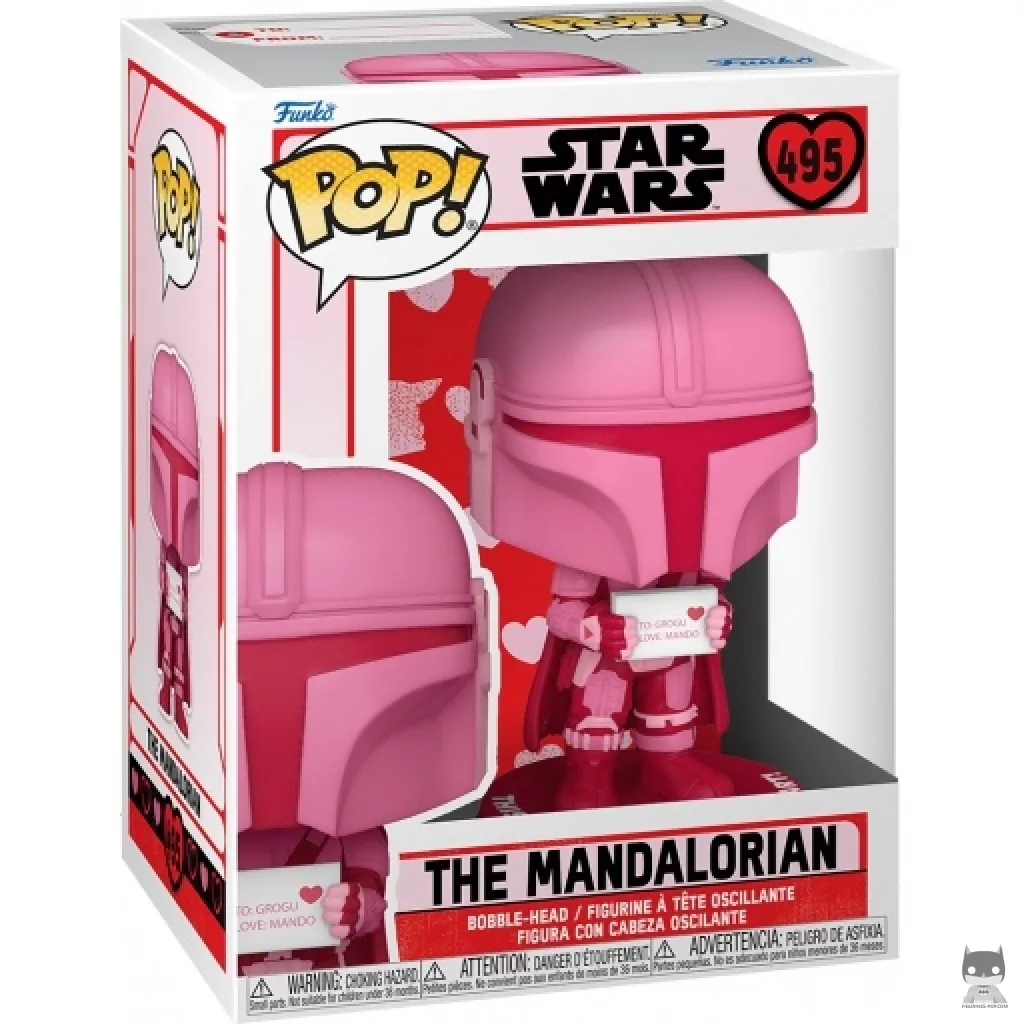 The Mandalorian (Pink) Funko Pop! figure in its box