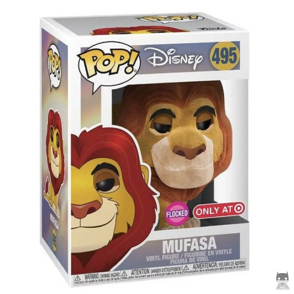 Mufasa (Flocked) Funko Pop! figure in its box