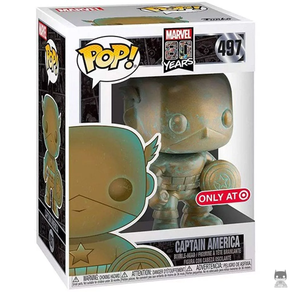 Captain America (Patina) Funko Pop! figure in its box