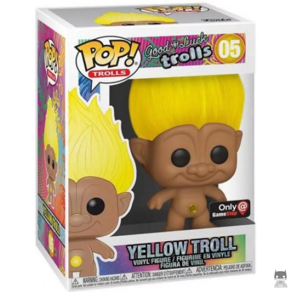 Yellow Troll Funko Pop! figure in its box