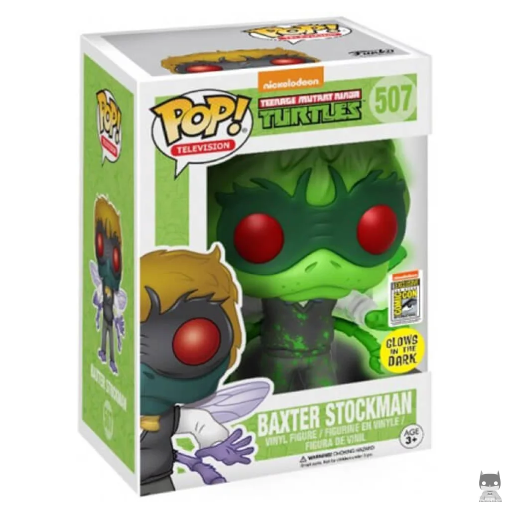 Baxter Stockman (Glow in The Dark) Funko Pop! figure in its box