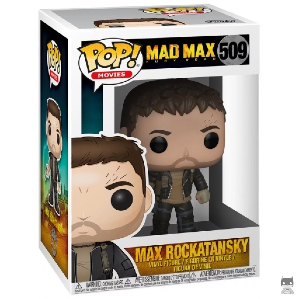 Max Rockatansky with Gun Funko Pop! figure in its box