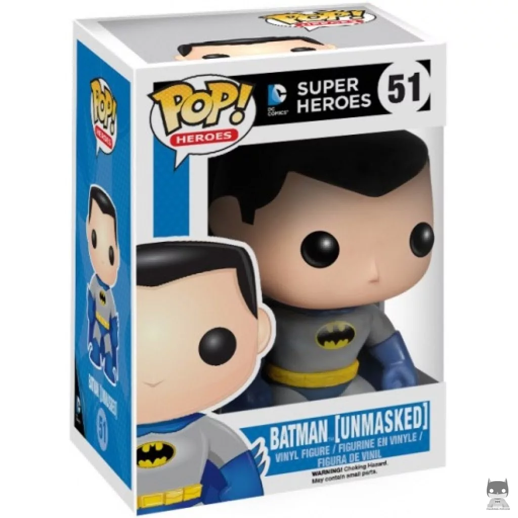 Batman Unmasked Funko Pop! figure in its box