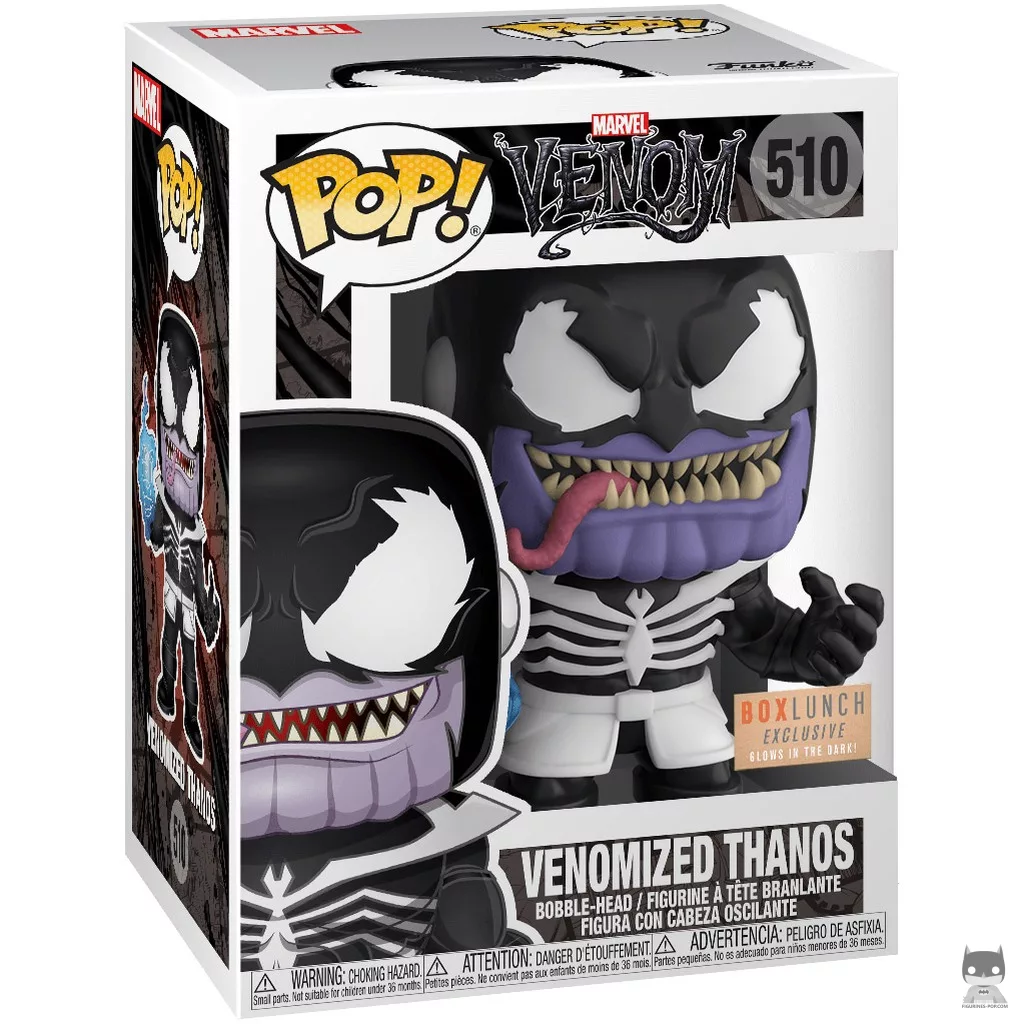Venomized Thanos Funko Pop! figure in its box