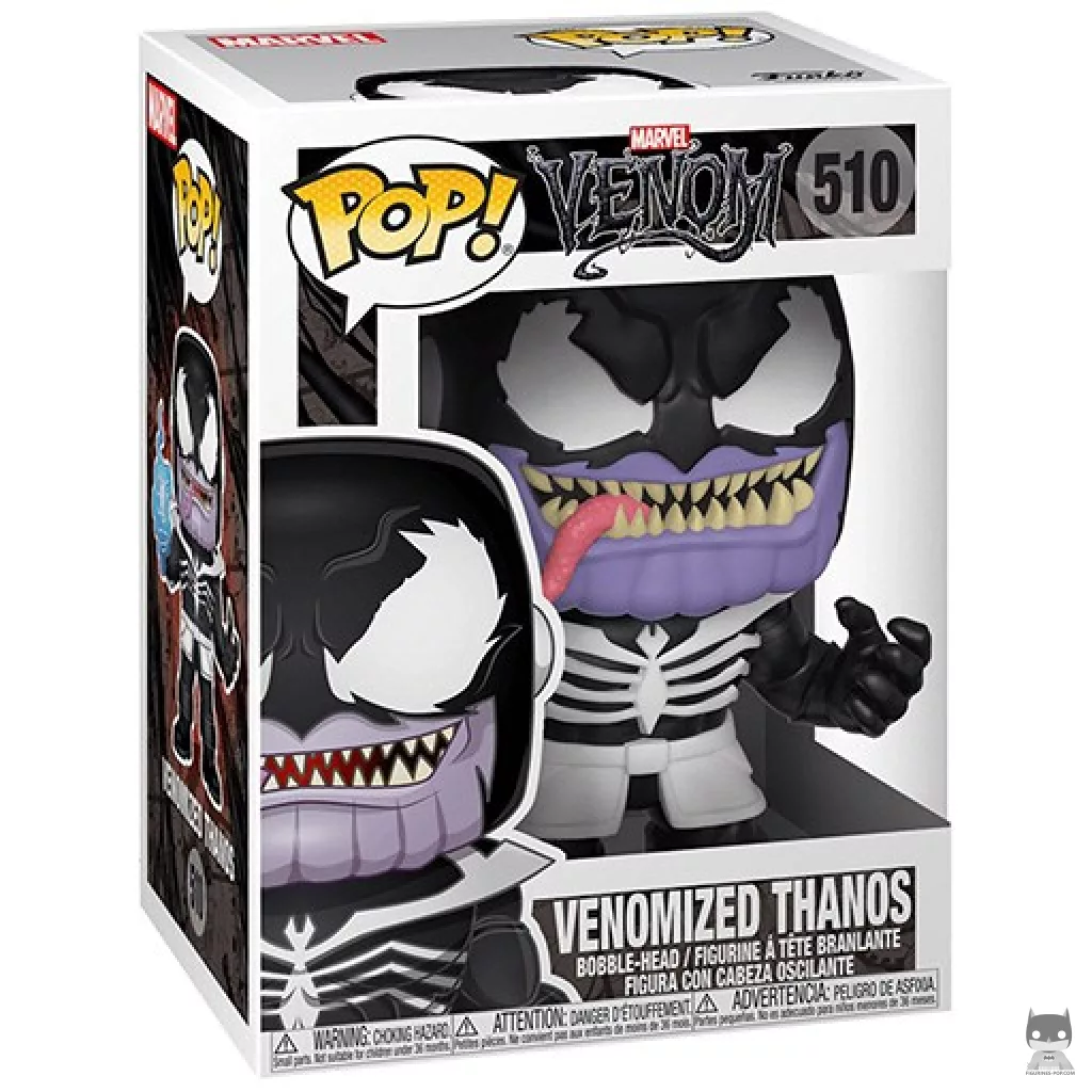 Venomized Thanos Funko Pop! figure in its box