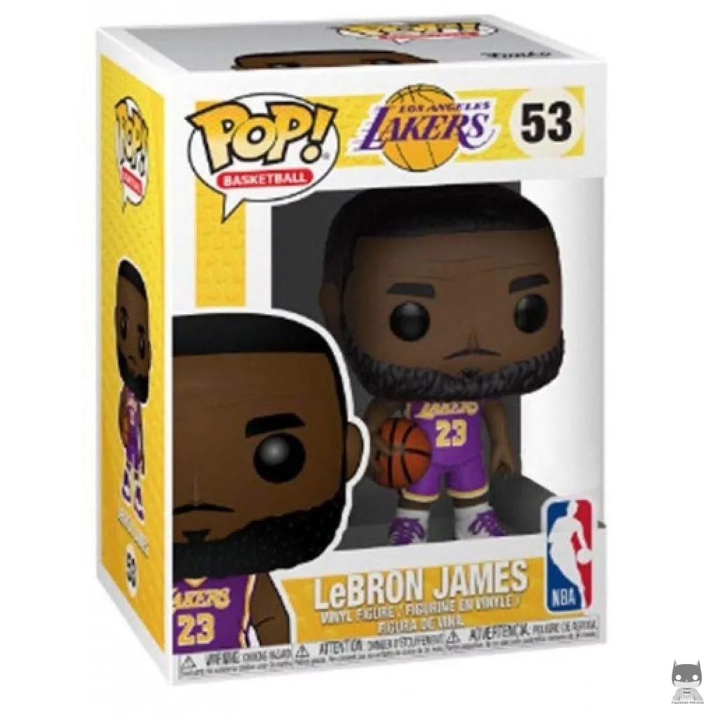 LeBron James (Lakers) (Purple Jersey) Funko Pop! figure in its box