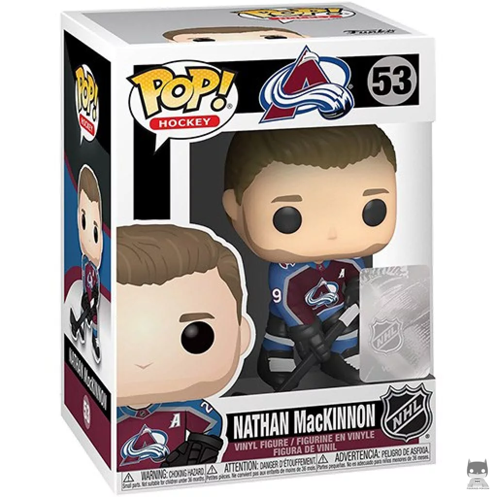 Nathan MacKinnon Funko Pop! figure in its box