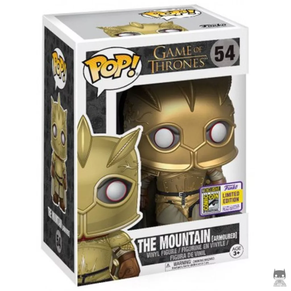 Gregor "The Mountain" Clegane (Gold) Funko Pop! figure in its box