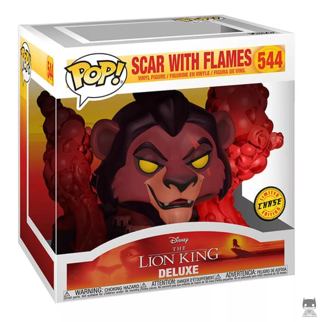 Scar with Flames (Chase) Funko Pop! figure in its box
