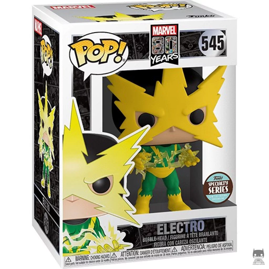 Electro Funko Pop! figure in its box