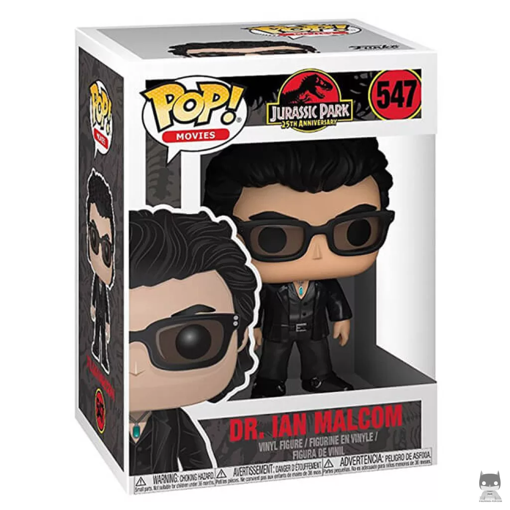 Dr. Ian Malcolm Funko Pop! figure in its box