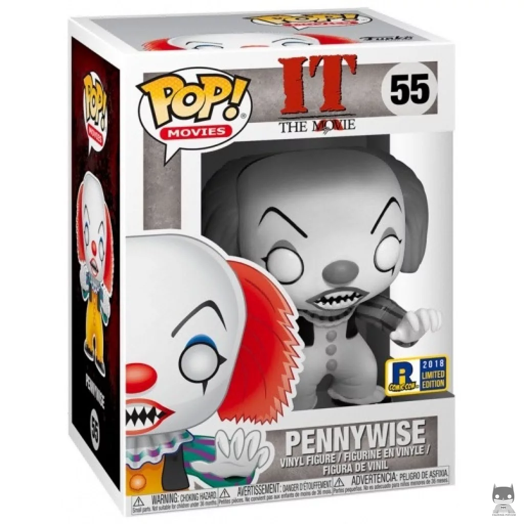 Pennywise (Black & White) Funko Pop! figure in its box