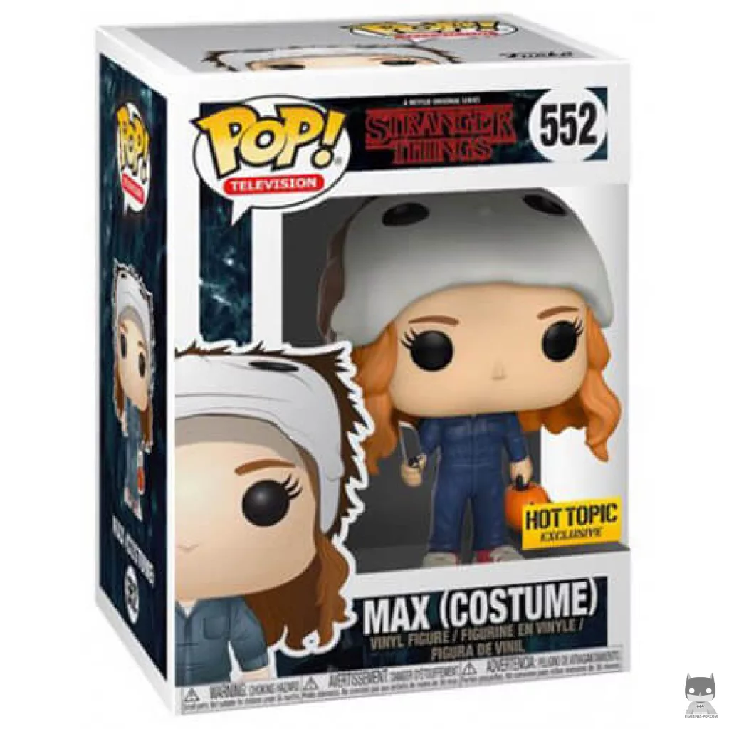 Max with Halloween costume Funko Pop! figure in its box