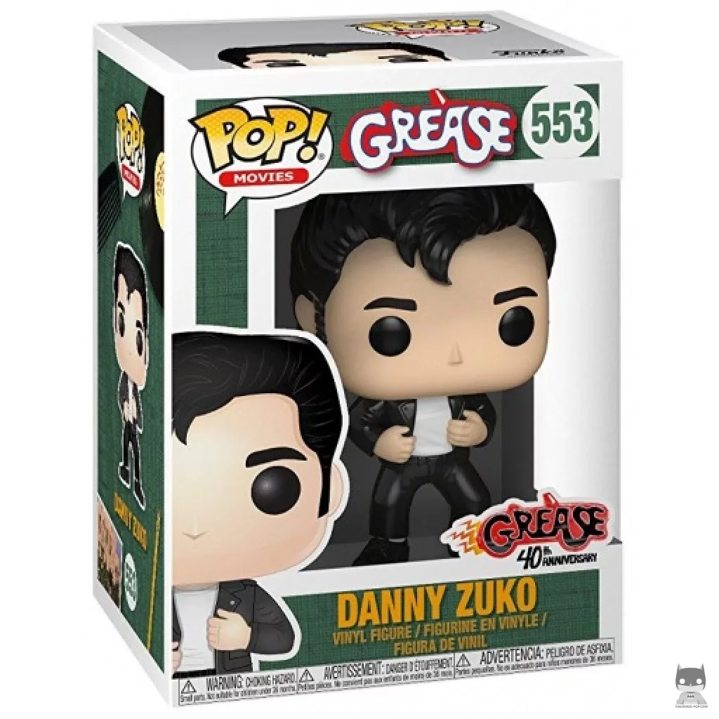 Danny Zuko Funko Pop! figure in its box