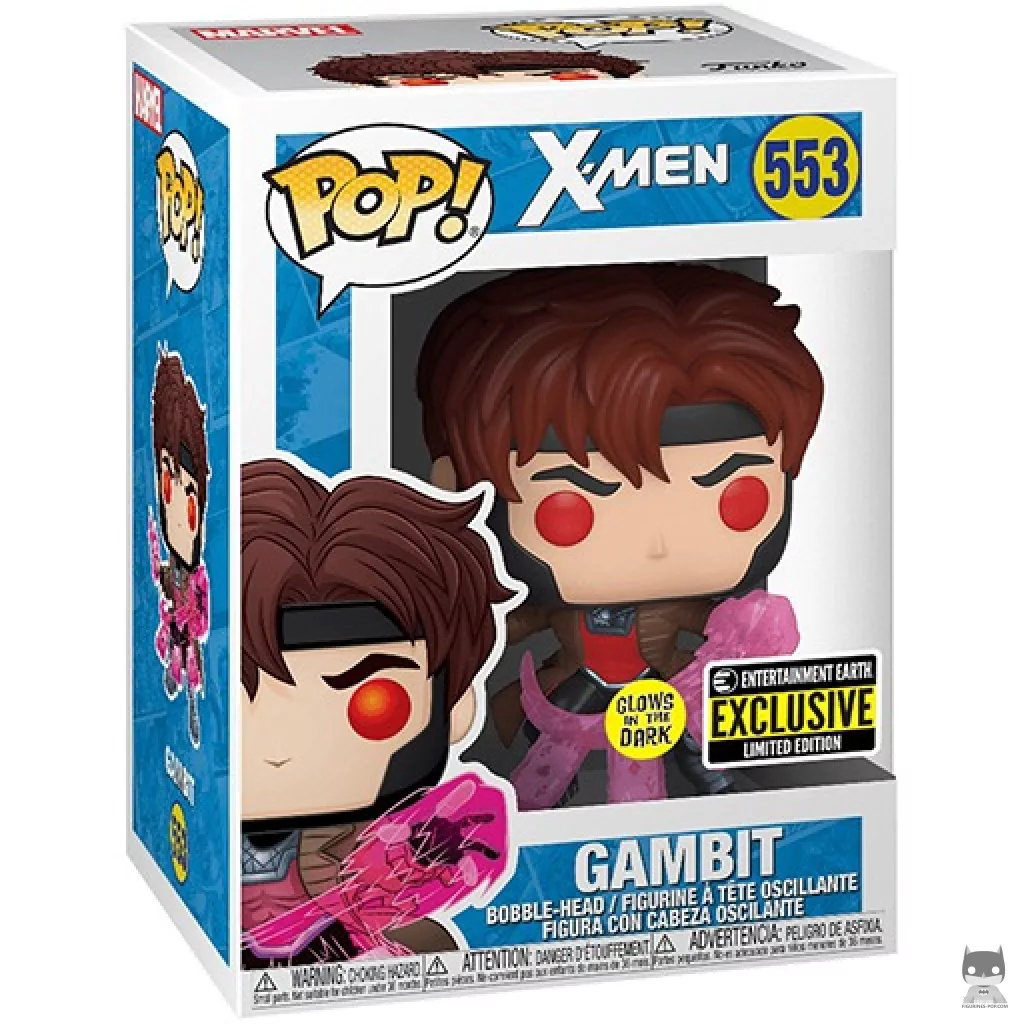Gambit with Cards (Translucent) Funko Pop! figure in its box