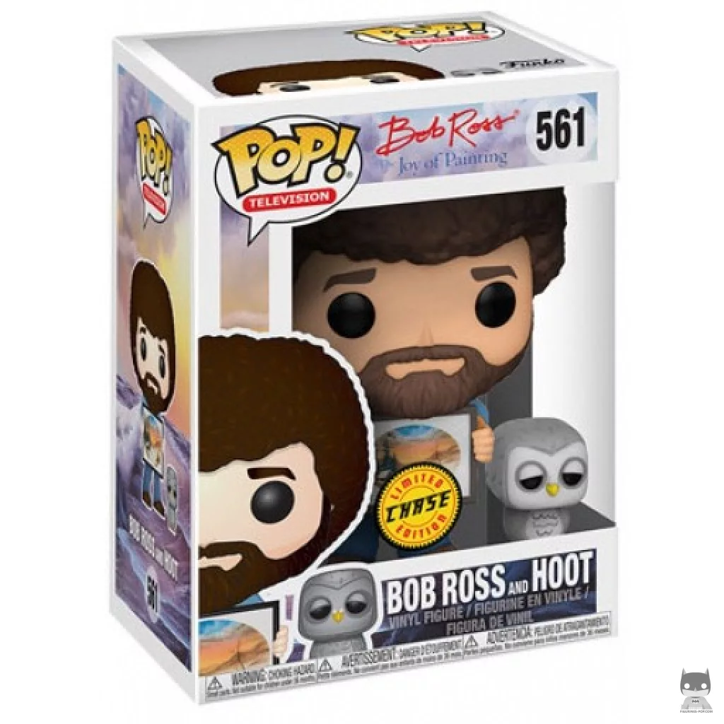 Bob Ross & Hoot (Chase) Funko Pop! figure in its box