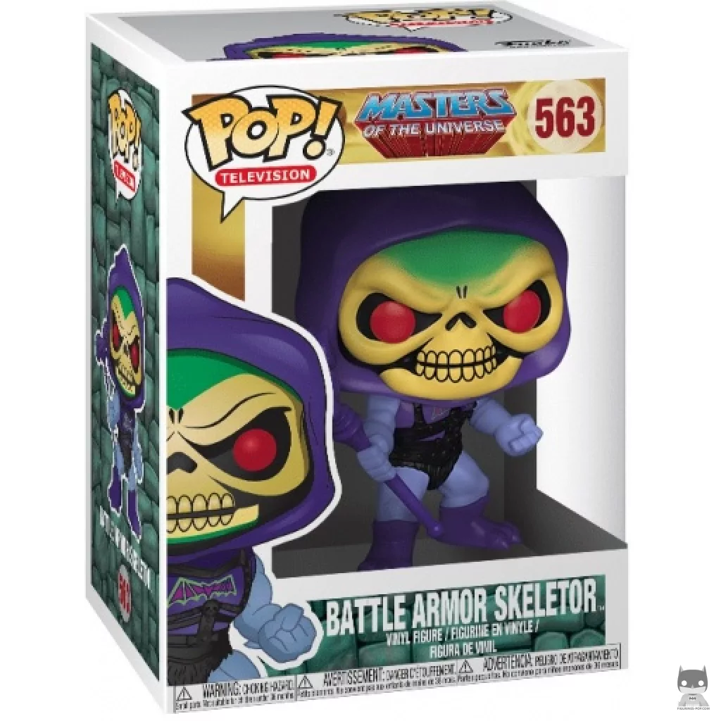 Skeletor with Battle Armor Funko Pop! figure in its box