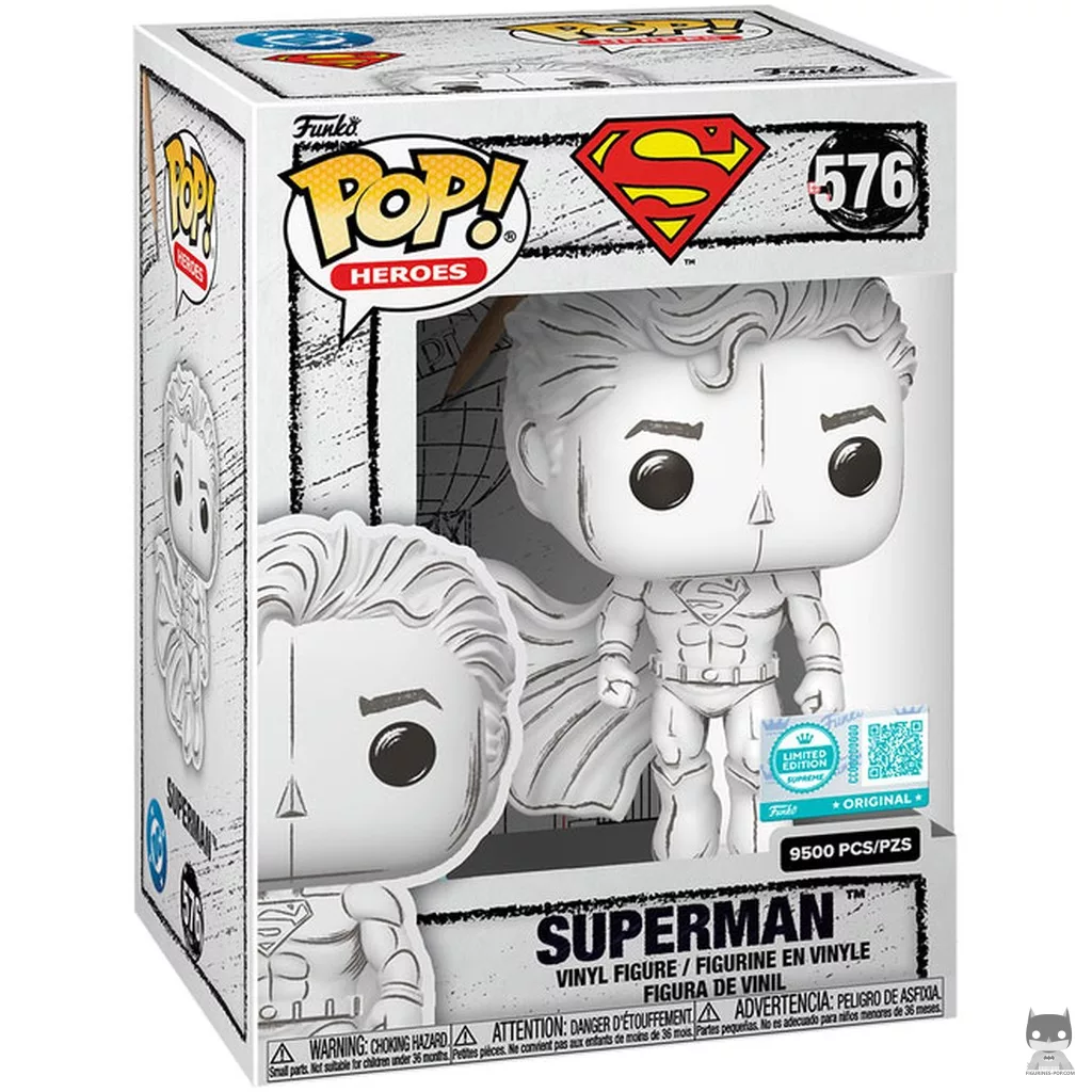 Superman (Sketched) Funko Pop! figure in its box