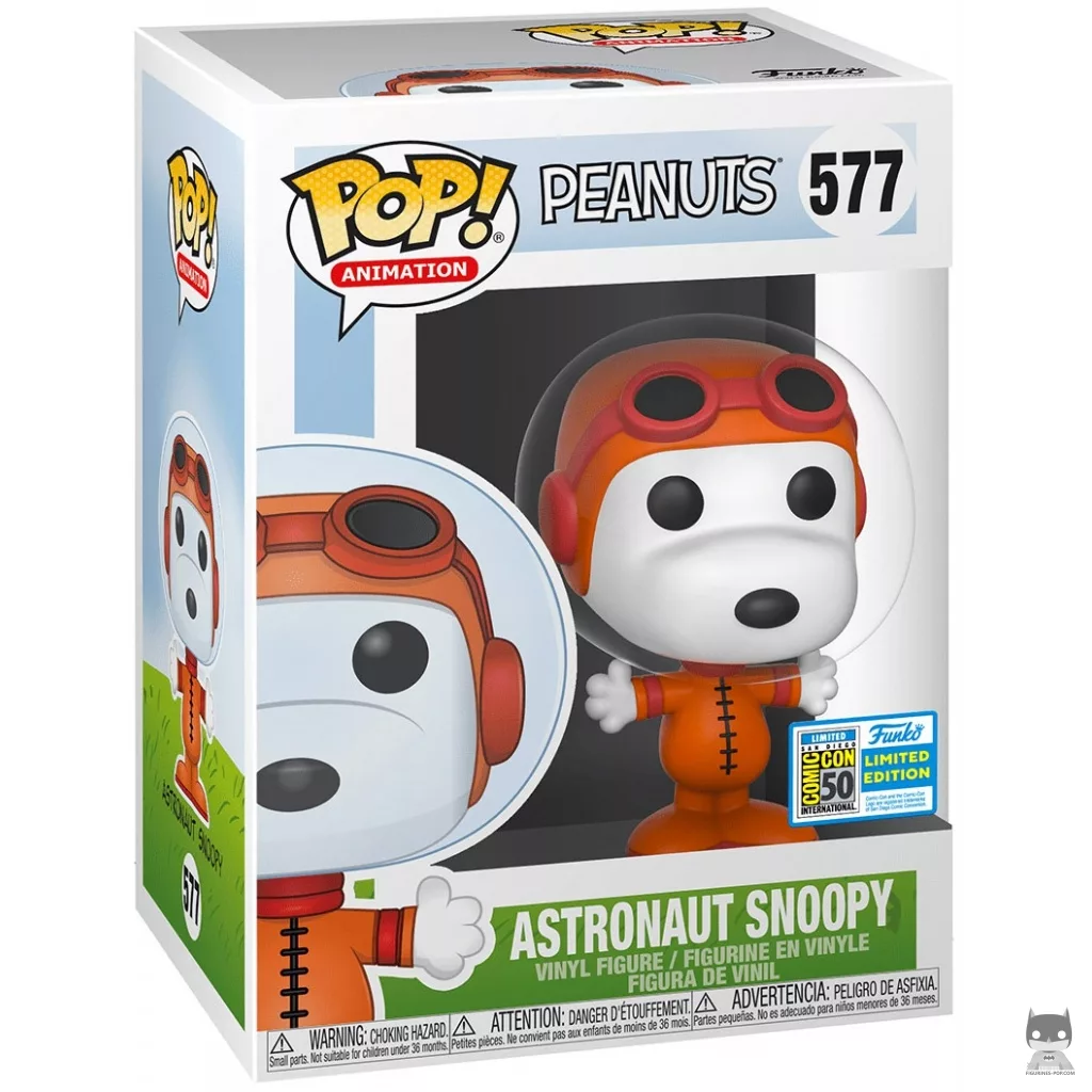 Astronaut Snoopy (Orange) Funko Pop! figure in its box