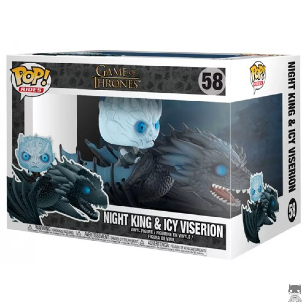 Night King riding Icy Viserion (Glow in the Dark) Funko Pop! figure in its box