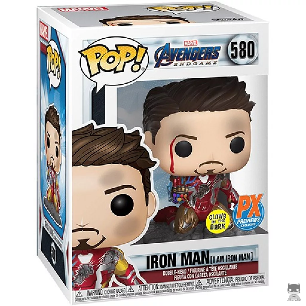 Iron Man (I Am Iron Man) (Metallic) Funko Pop! figure in its box
