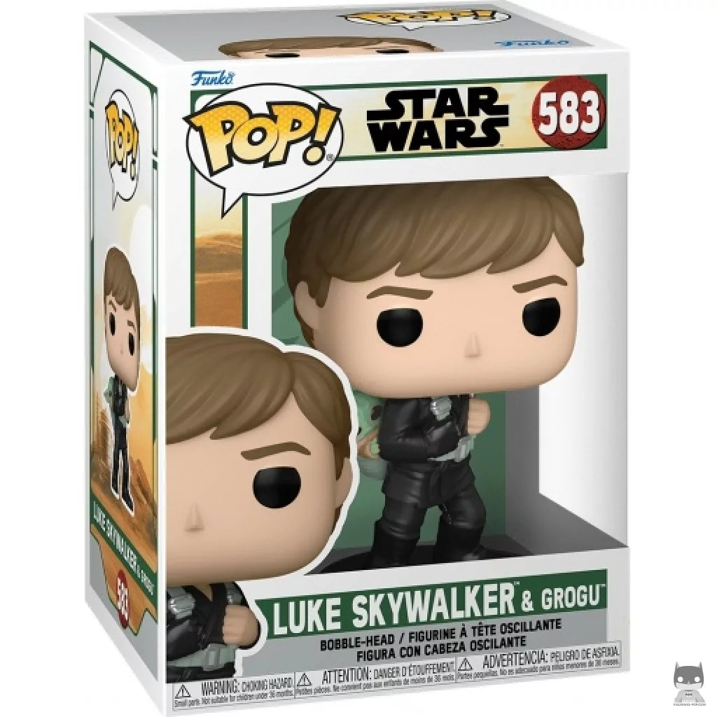 Luke Skywalker & Grogu Funko Pop! figure in its box