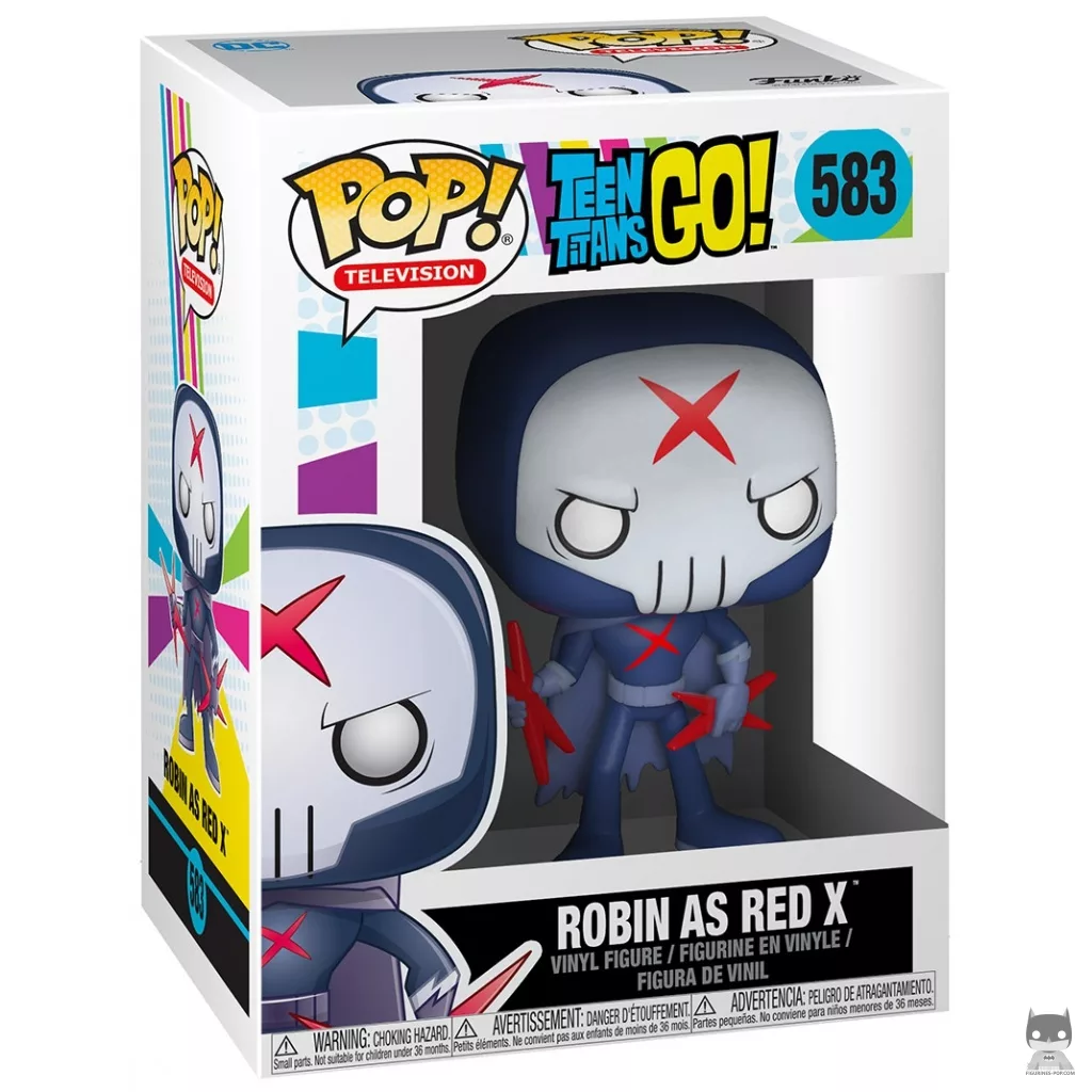 Robin as Red X Funko Pop! figure in its box