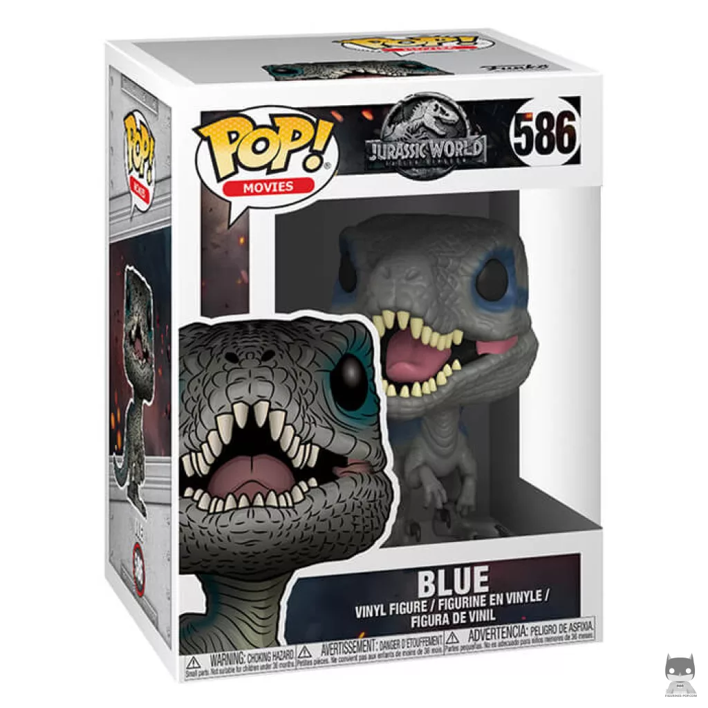 Blue Funko Pop! figure in its box