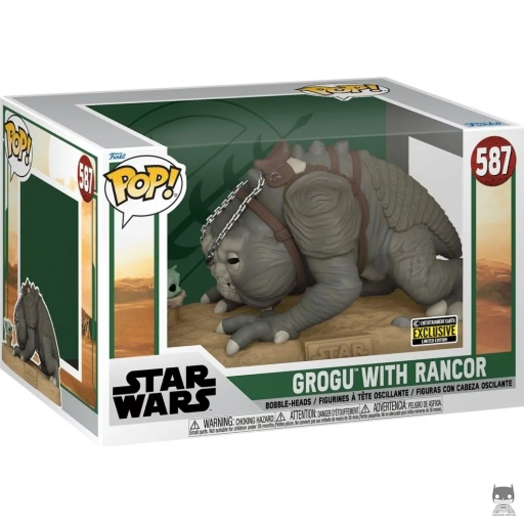 Grogu with Rancor Funko Pop! figure in its box