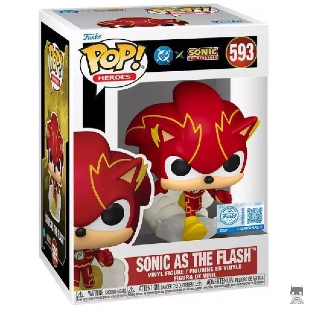 Sonic as The Flash Funko Pop! figure in its box