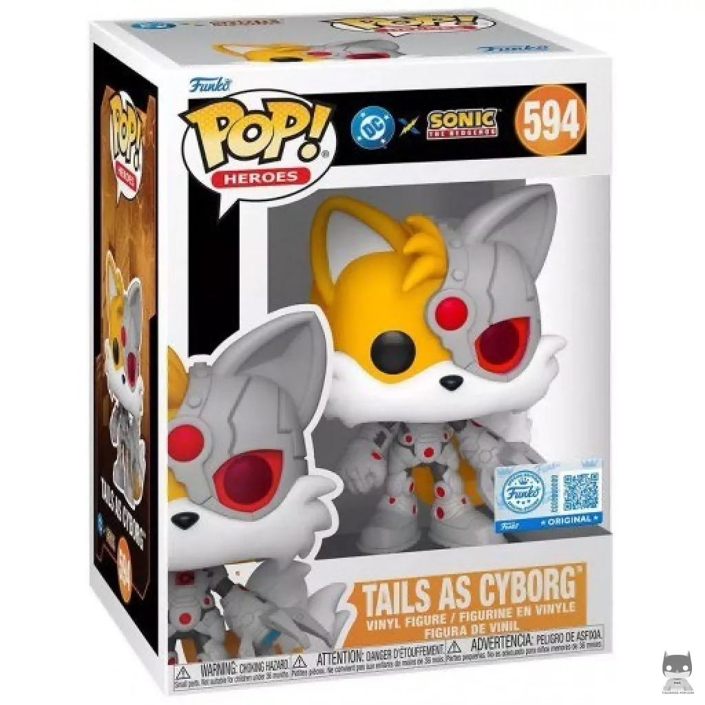 Tails as Cyborg Funko Pop! figure in its box