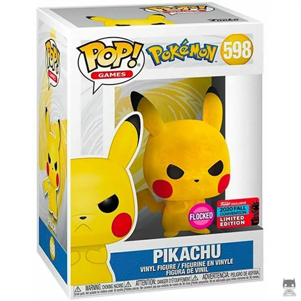 Pikachu (Flocked) Funko Pop! figure in its box