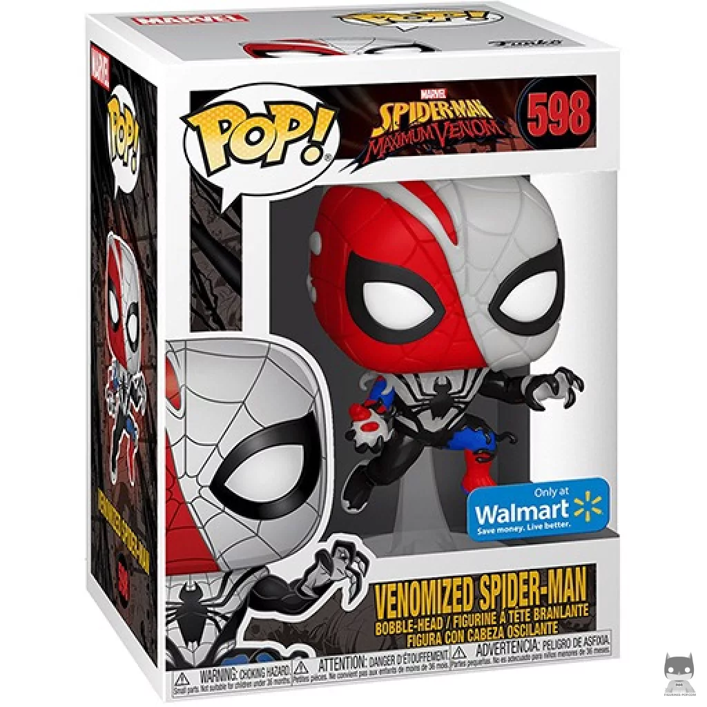Venomized Spider-Man Funko Pop! figure in its box
