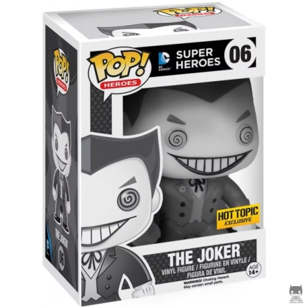 The Joker (Black & White) Funko Pop! figure in its box