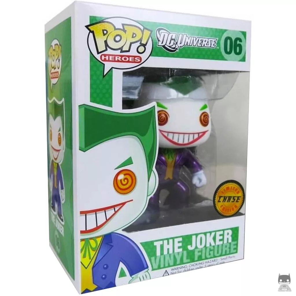 The Joker (Metallic) Funko Pop! figure in its box