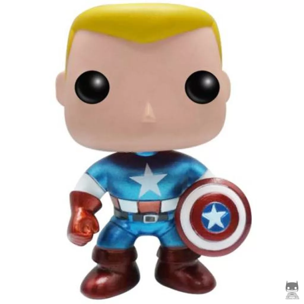 Captain America (Metallic) Funko Pop! figure (Marvel Comics)