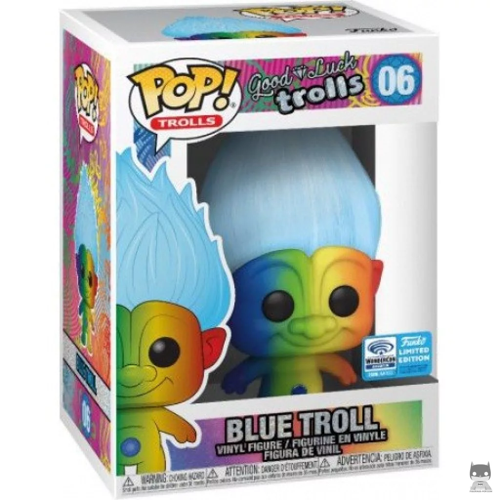 Blue Troll (Rainbow) Funko Pop! figure in its box