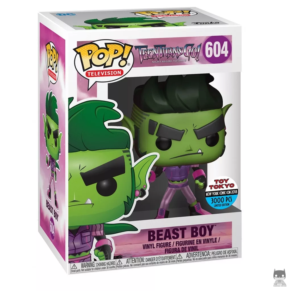 Beast Boy (Metallic) Funko Pop! figure in its box