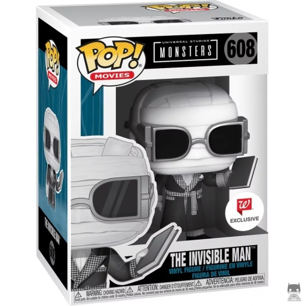 The Invisible Man with book Funko Pop! figure in its box