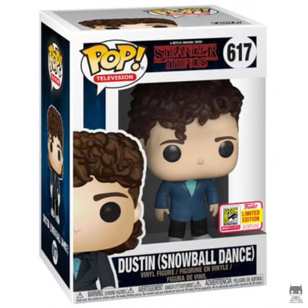 Dustin at Snowball Dance Funko Pop! figure in its box