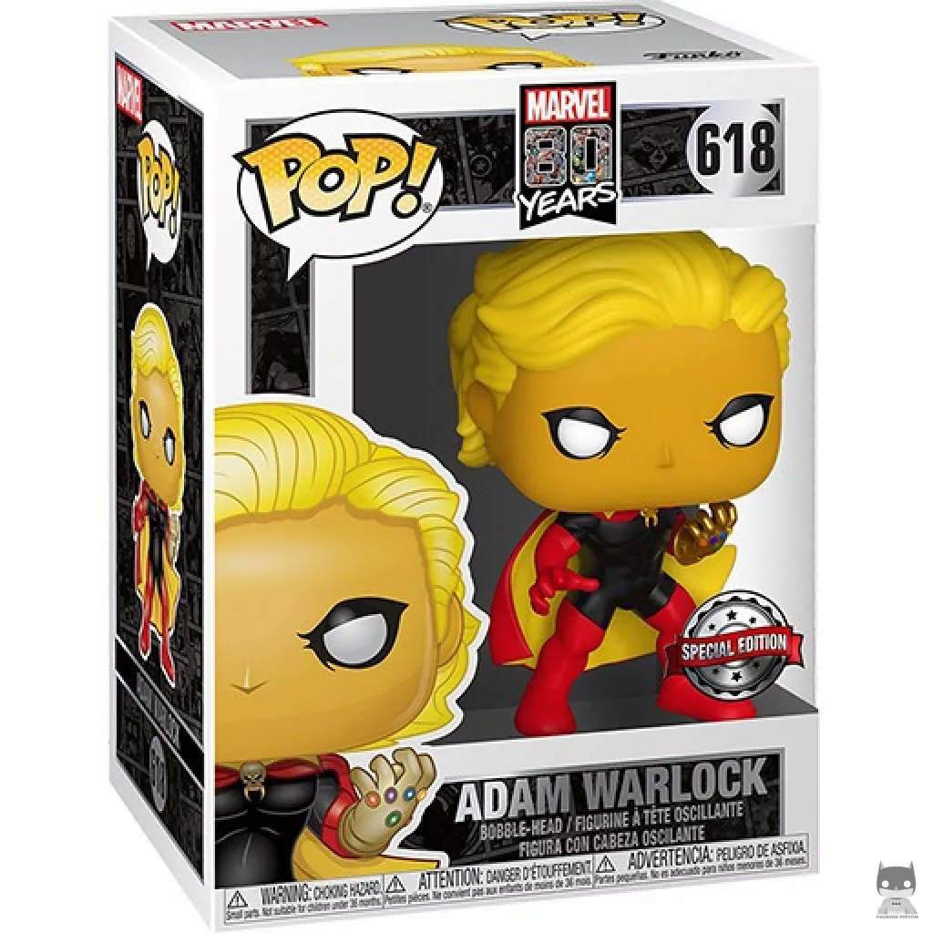 Adam Warlock Funko Pop! figure in its box