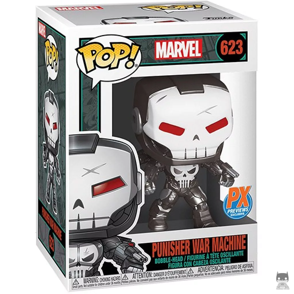 Punisher War Machine (Metallic) Funko Pop! figure in its box