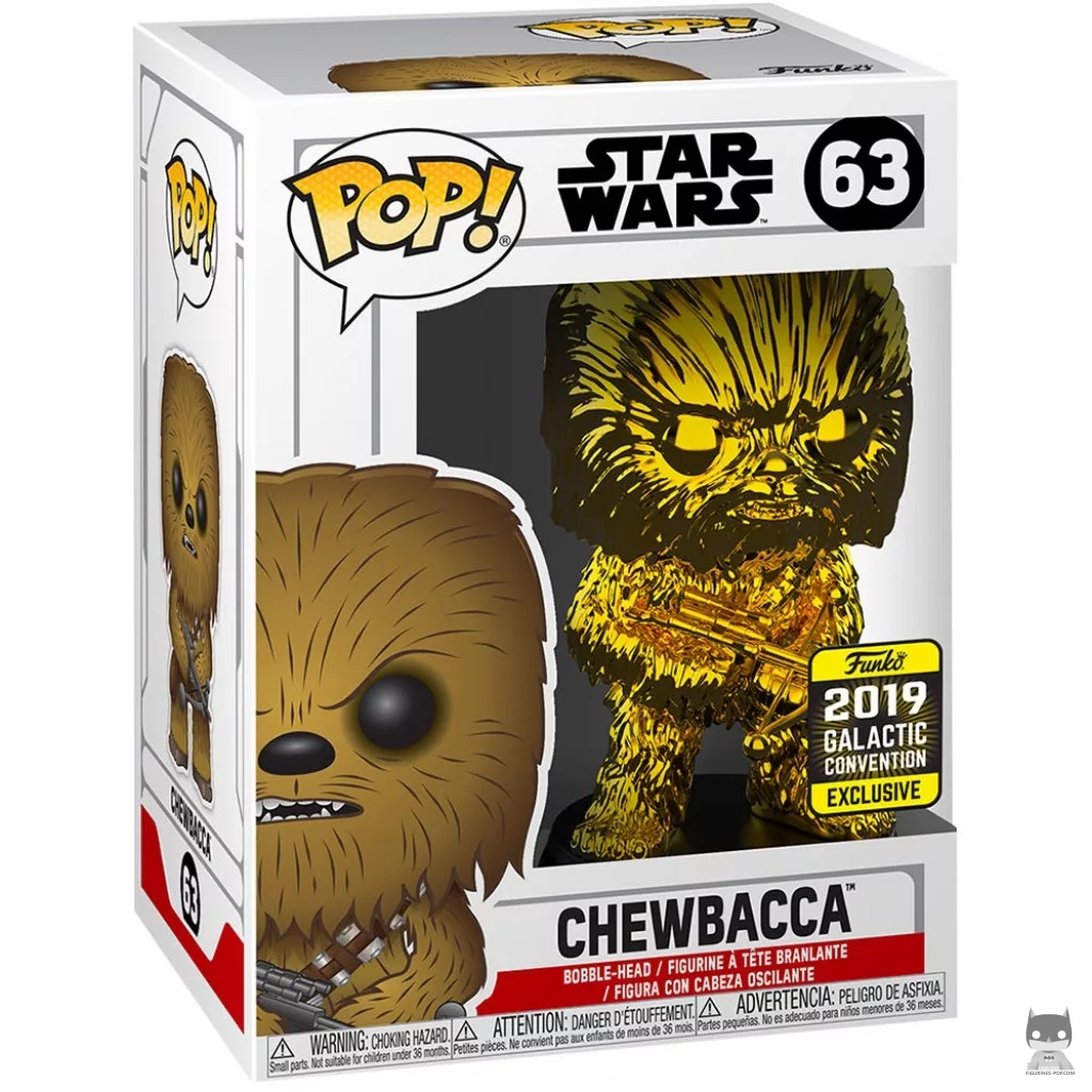 Chewbacca (Gold) Funko Pop! figure in its box
