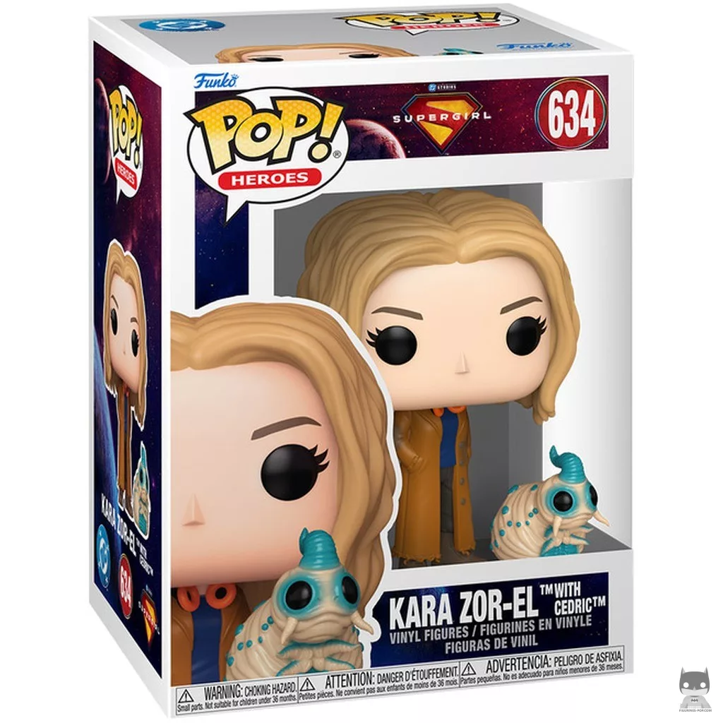 Kara Zor-El with Cedric Funko Pop! figure in its box