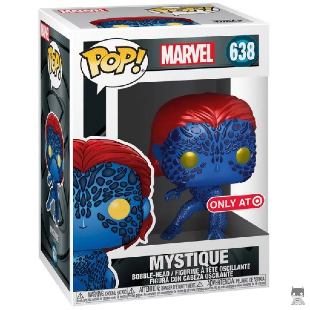 Mystique (Metallic) Funko Pop! figure in its box