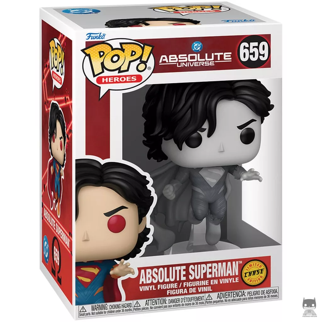 Absolute Superman (Chase & Black & White) Funko Pop! figure in its box