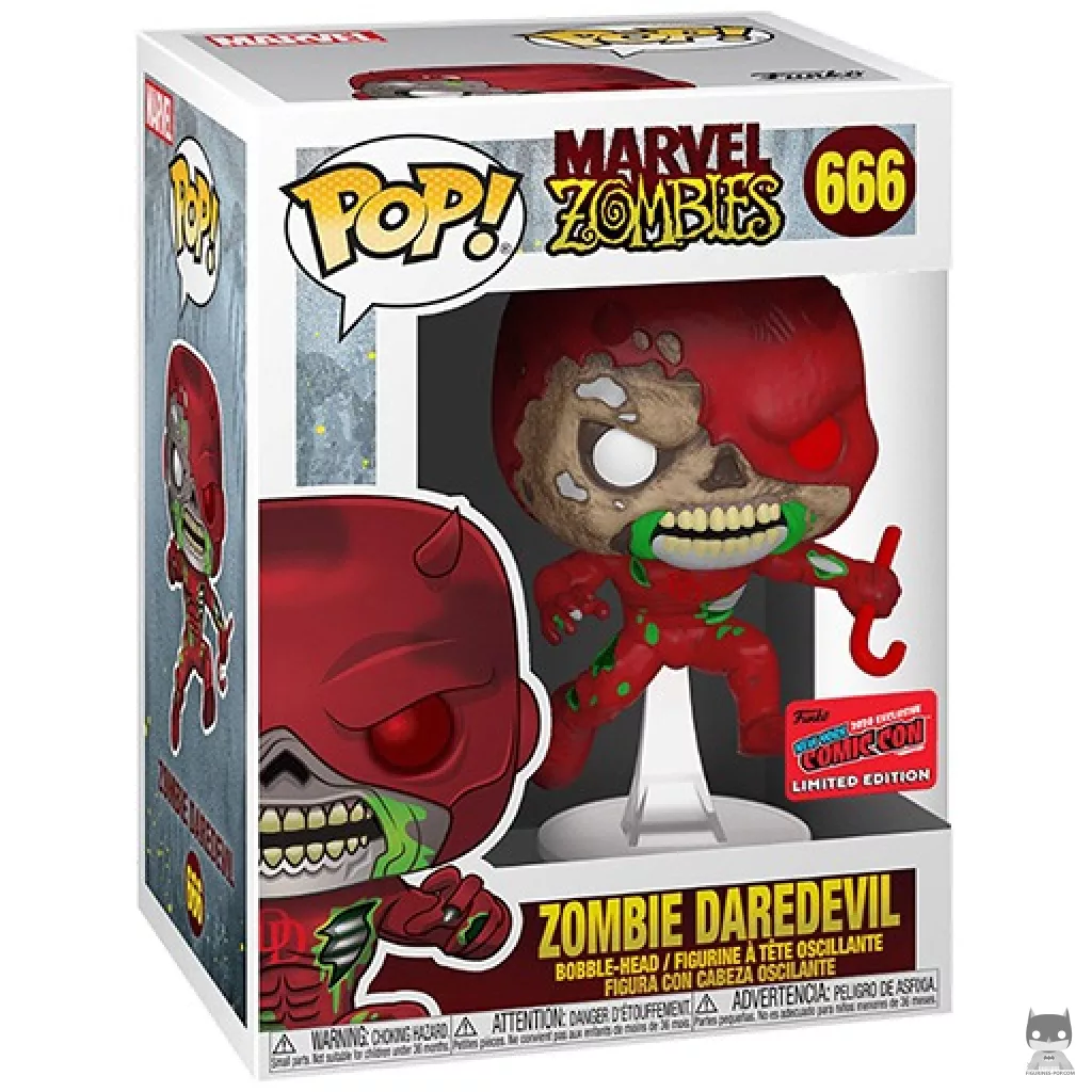 Zombie Daredevil Funko Pop! figure in its box