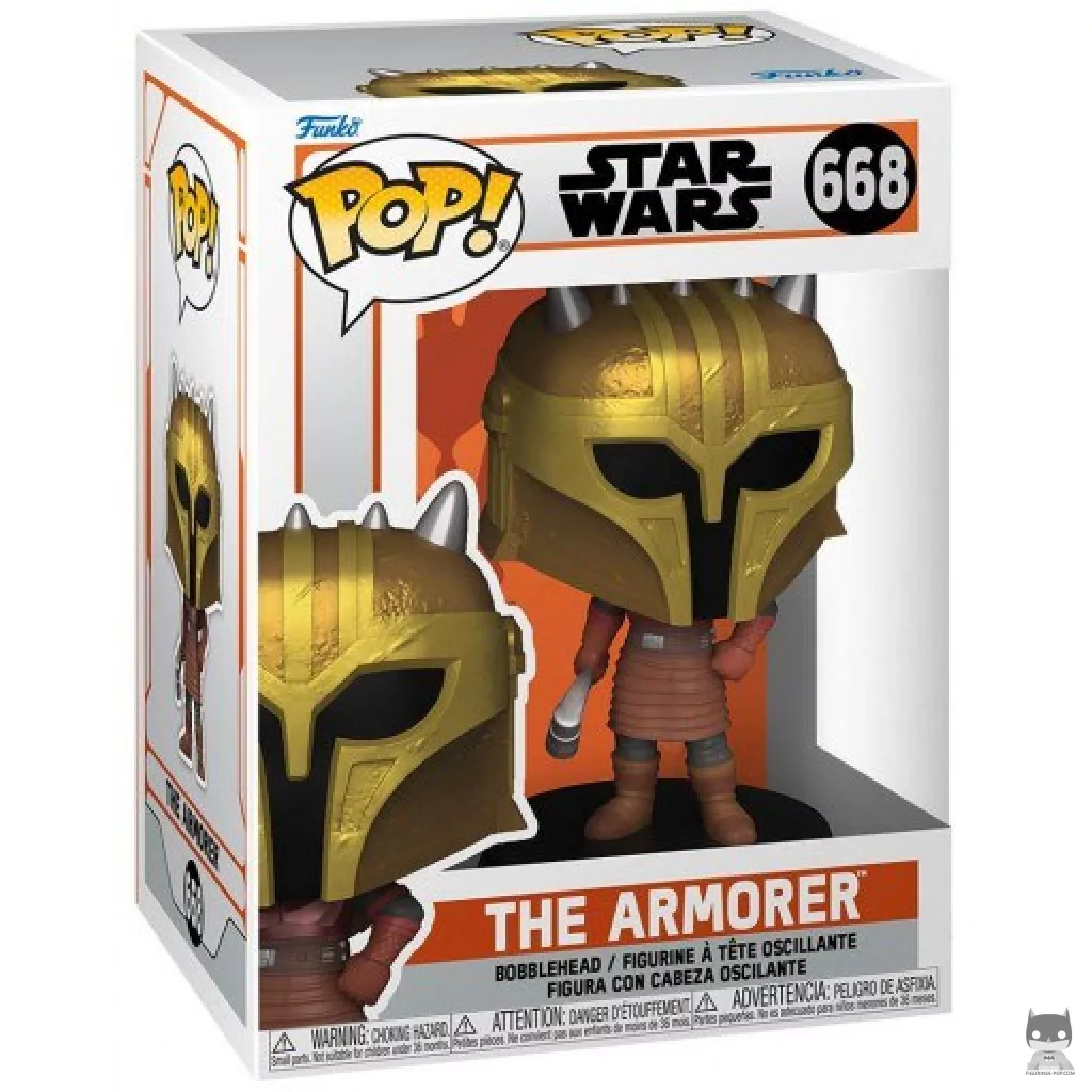 The Armorer Funko Pop! figure in its box