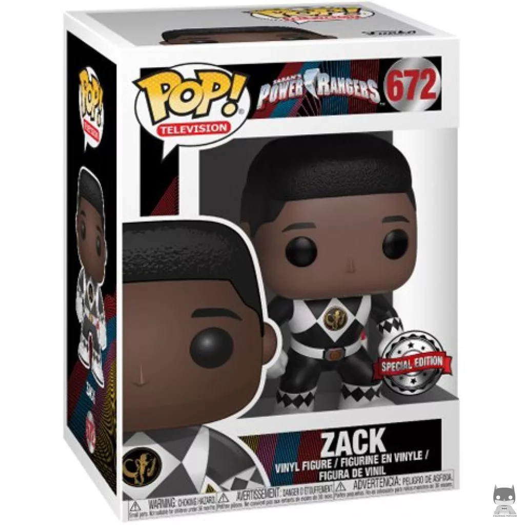 Zack Black Ranger (without helmet) Funko Pop! figure in its box
