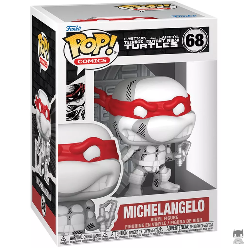 Michelangelo (Battle Damaged) (Comic Deco) Funko Pop! figure in its box